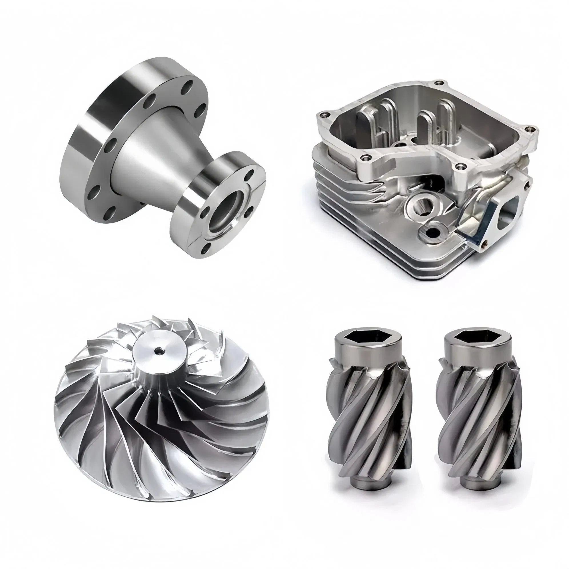 Precision OEM 3/4/5-Axis Stainless Steel/Aluminum/Copper/Titanium Metal Lathe Drilling CNC Milling for Motorcycle Auto Electronic Aerospace Turbines