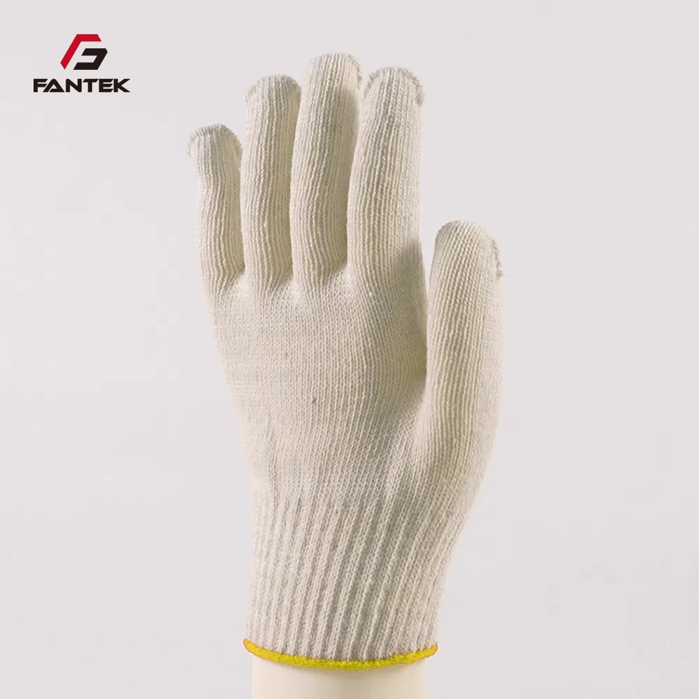 40g 50g Nylon Knit Gloves Cotton Knitted Anti-Slip Work Gloves