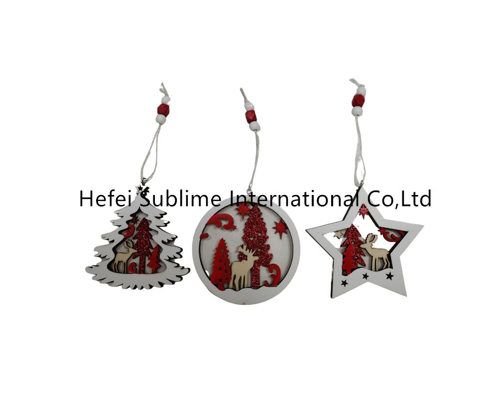Wooden Xmas Hanging Decoration Personalized Gift for Christmas Home
