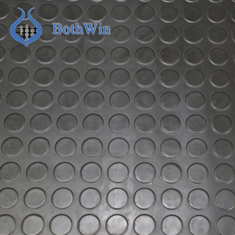 Black Diamond Stud Coin Rubber Runner Flooring