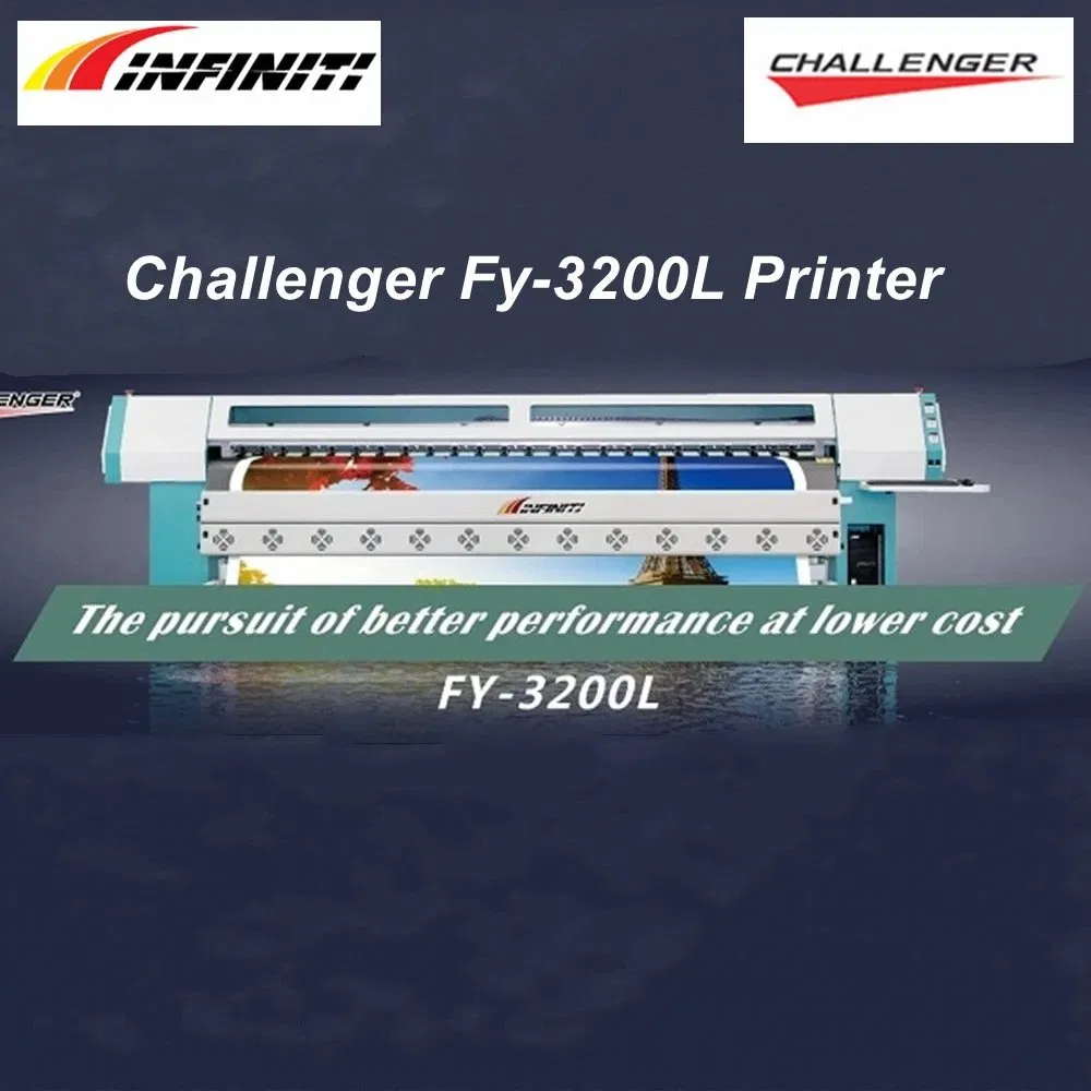 Challenger/Infiniti Alpha 1024 25pl Hg Printer Infiniti Challenger Fy3200L Flex Banner Printing Machine Fy-3200 Alpha Economy Flex Printer Digital Printer