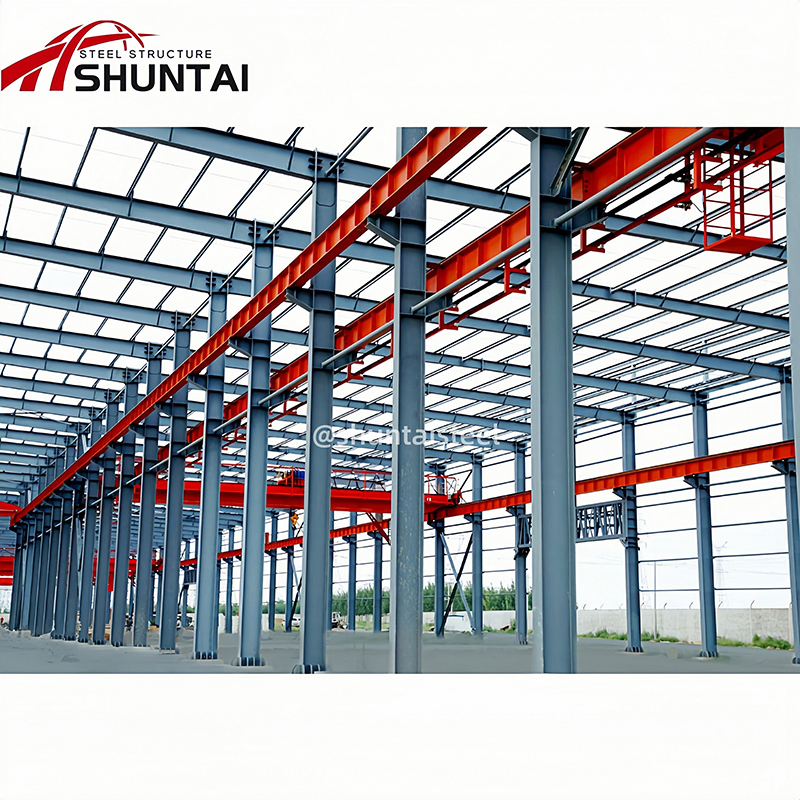 Prefabricated Steel Warehouse Customizable Prefab Steel Frame Building Turnkey Construction Structure Workshop