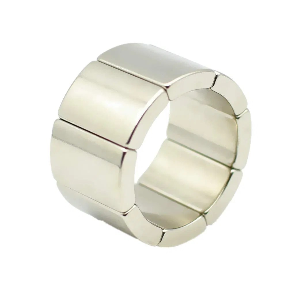 N42h NdFeB Arc Segment Or18xir14X45deg. X20mm Strong Motor Magnets for Generators Wind Turbine Rotor