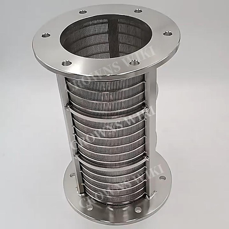 Stainless Steel Wedge Wire Cylinder Screw Press Screen Rotary Drum Filter Screen for Dung Filtration
