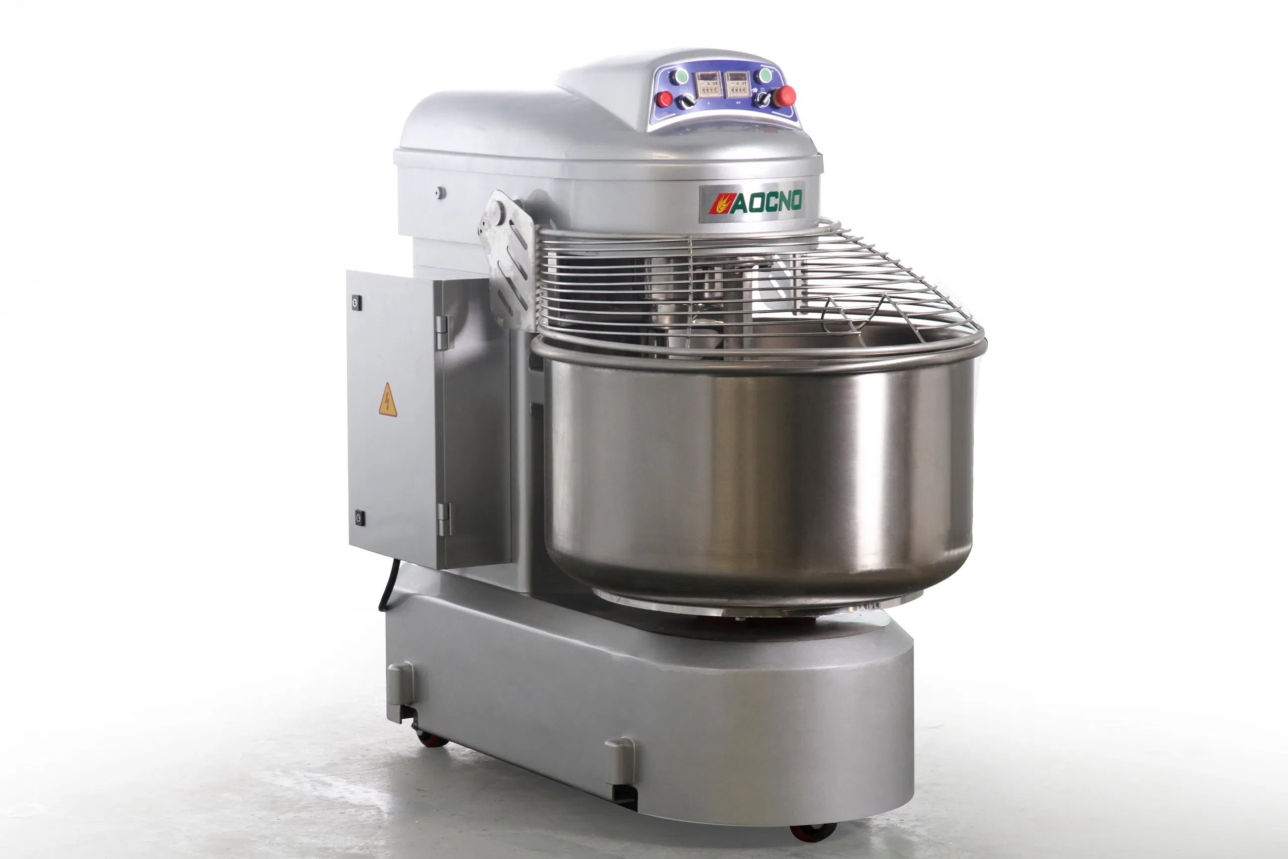 Double Speed 100kg Flour Baking Pizza Loaves Spiral Horizontal Dough Mixers Bakery Processing Machine