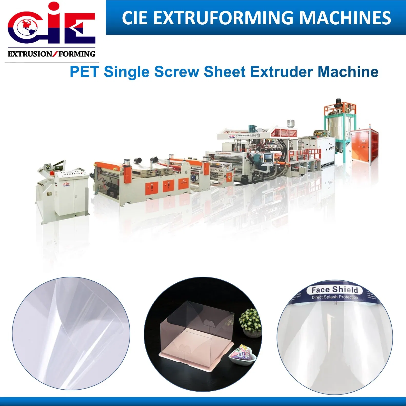 EU-Qualität PETG Pet PP PS Kunststoffplatten-Extrusionsmaschine/Extruderlinie