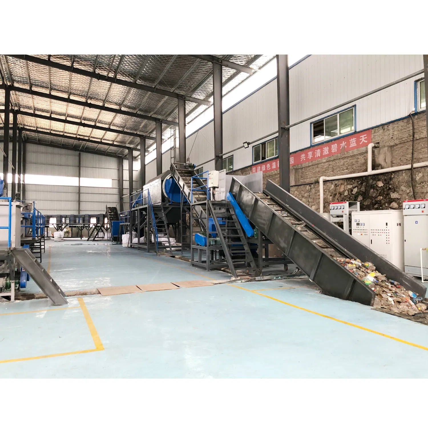 300-6000kg/h PET-Flocken Kunststoff-Zerkleinerungs-Wasch-Recycling-Maschinen