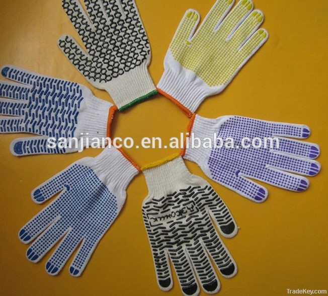 Guanto di sicurezza industriale in PVC a punti SJIE14006
