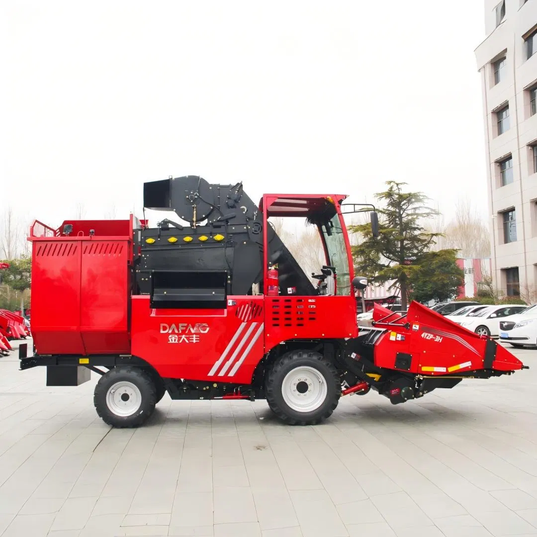 Four-Wheel Drive Corn Combine Harvester Agricultural Harvesting Machine
