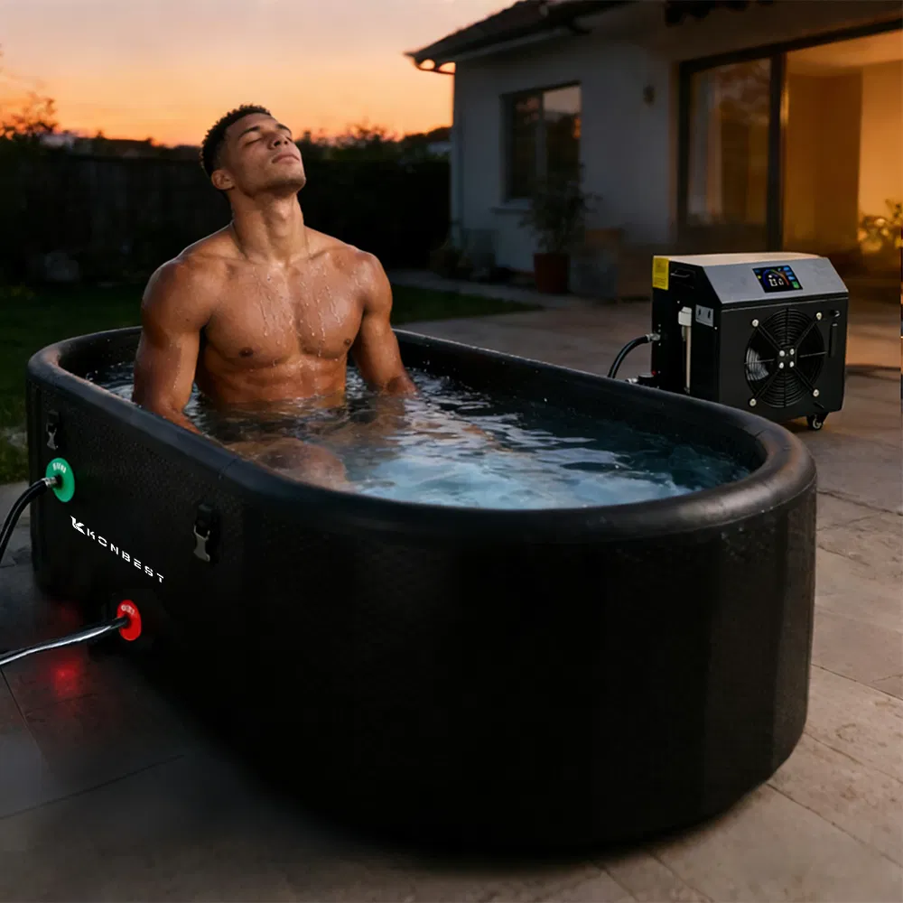 Inflatable Durable Portable Ice Bath Tub with Chiller for Sports Recovery Therapy
