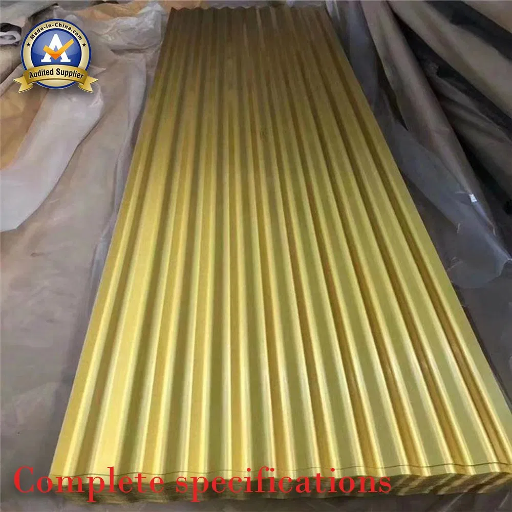 Lastre ondulate zincate precolorate din oțel vopsit, țiglă metalică din fier pentru materiale de construcții
