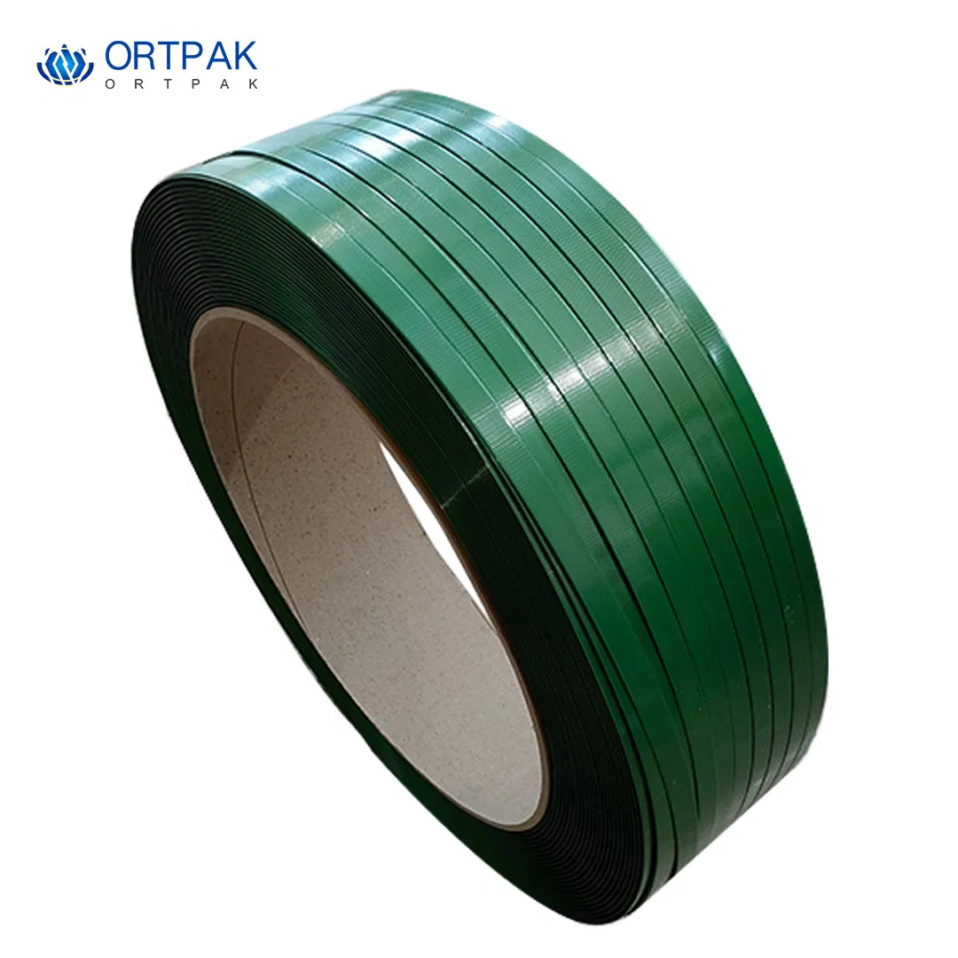 9-32 mm Customized Pallet Packing Green Black Effective Embossed or Smooth PET Polyester Strapping Band