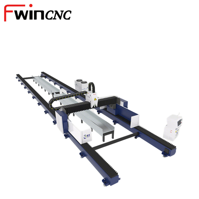 17m CNC-Faserlaserschneidmaschine mit Bodenführungsschienen-H-Träger-Stahlkonstruktion