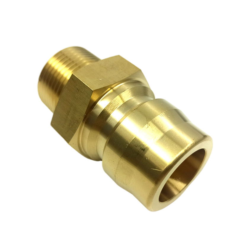 Durable Brass Quick-Connect Garden Hose Coupling Plug for Easy Use