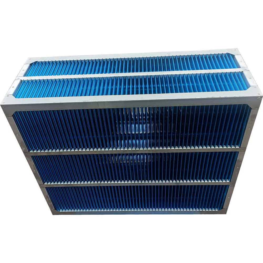 Cross Flow Hydrophilic Aluminum Plate Air to Air Heat Recovery Exchanger Core
