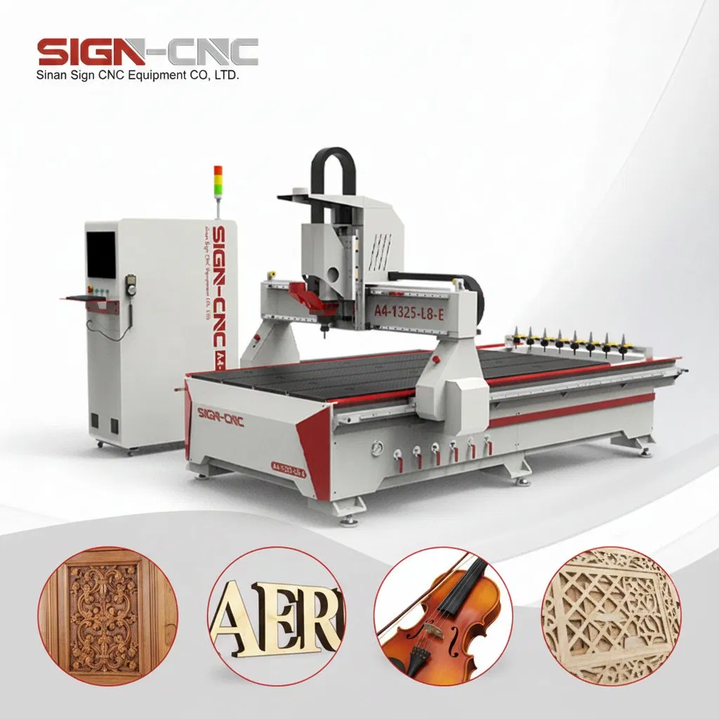 Automatische 1325/1530 CNC-Nesting-Maschine für die Holzbearbeitung CNC-Holzschnitzmaschine mit automatischem Werkzeugwechsler