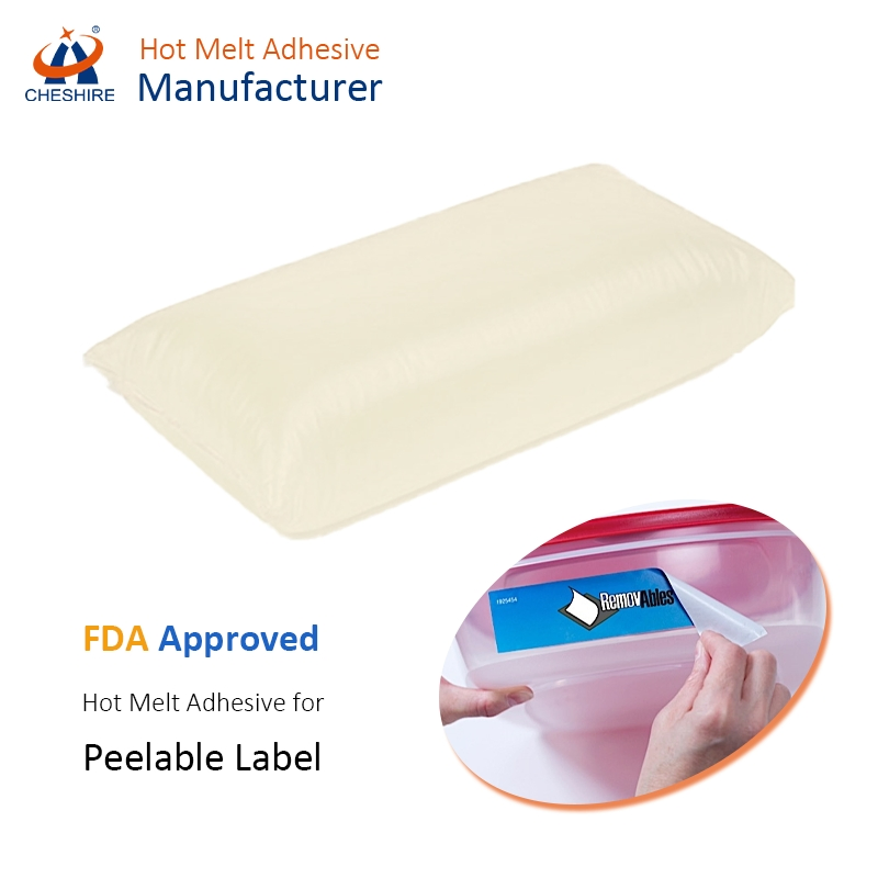 Hotmelt PSA Adhesive Low Peel Strength No-Residue SBC Based Peelable Hot Melt Label Glue
