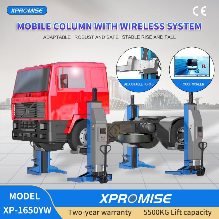 Wireless System Mobile Column Lift, Bus Lift, Truck Lift, Single Post Lift, Heavy Duty Column Lift