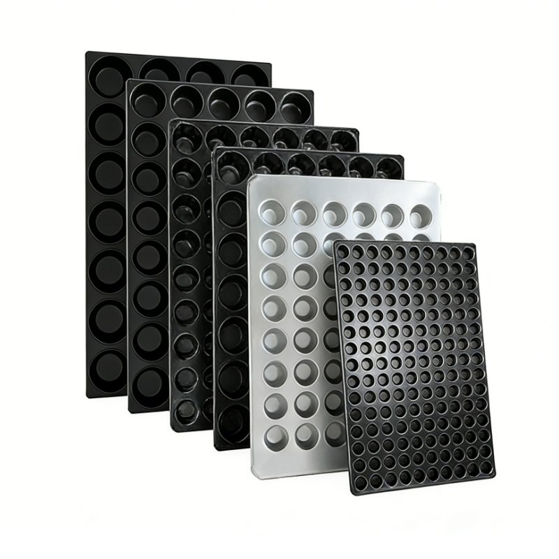 Plateau de cuisson personnalisé à formes multiples pour usage industriel de cupcakes et muffins