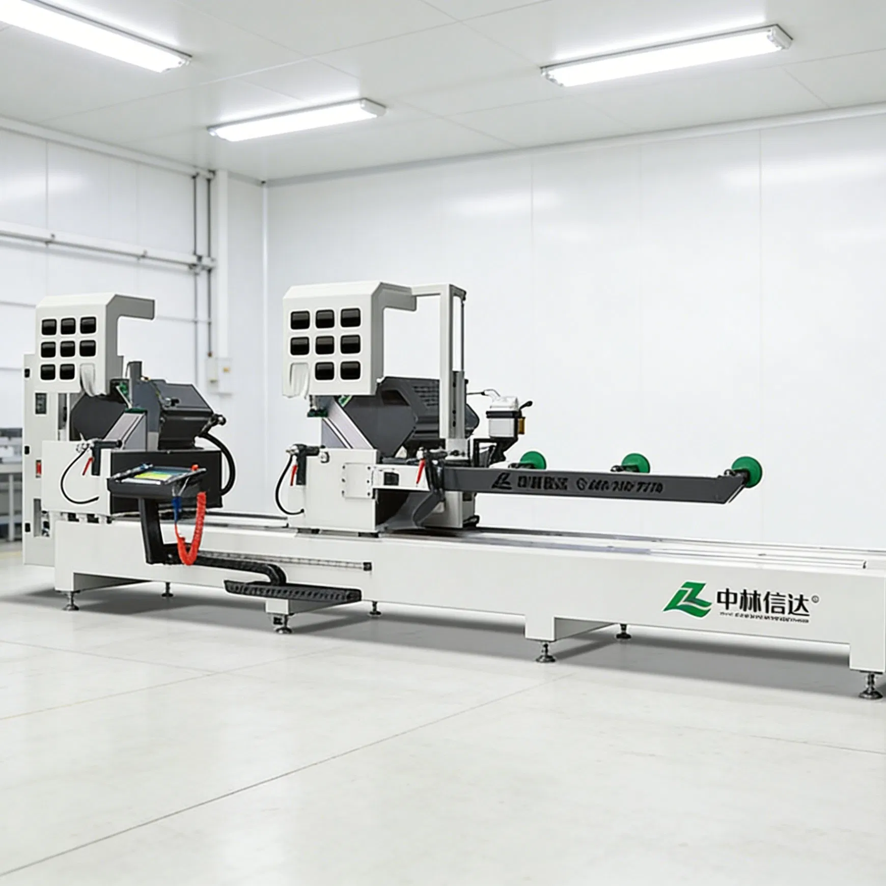 Automatic CNC 90 45 Degree Cutting Machine Aluminum Window Door Saw Double Head Mitre Saw Cutting Machine for Extrusion Profiles