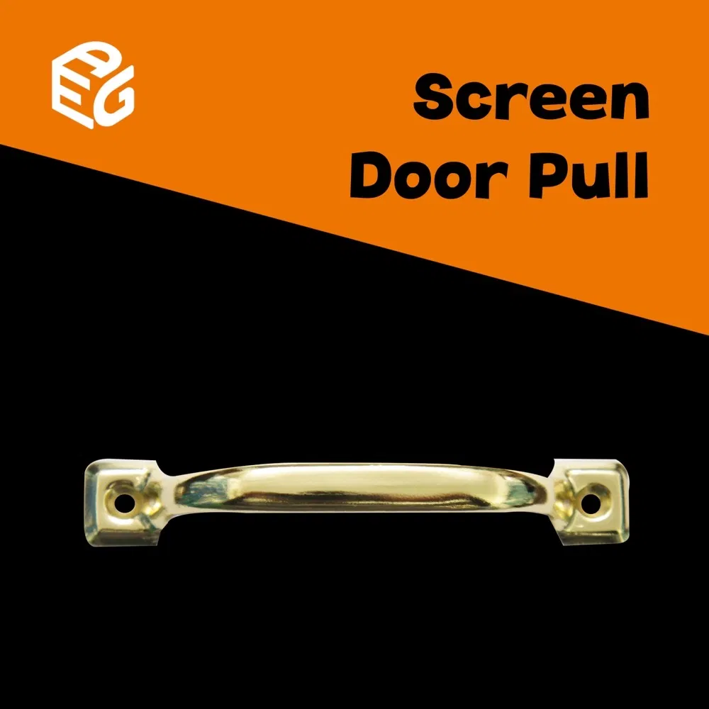 Hinge-Matching 5" Door Pull - 0.8mm Steel Brass Plated Handle