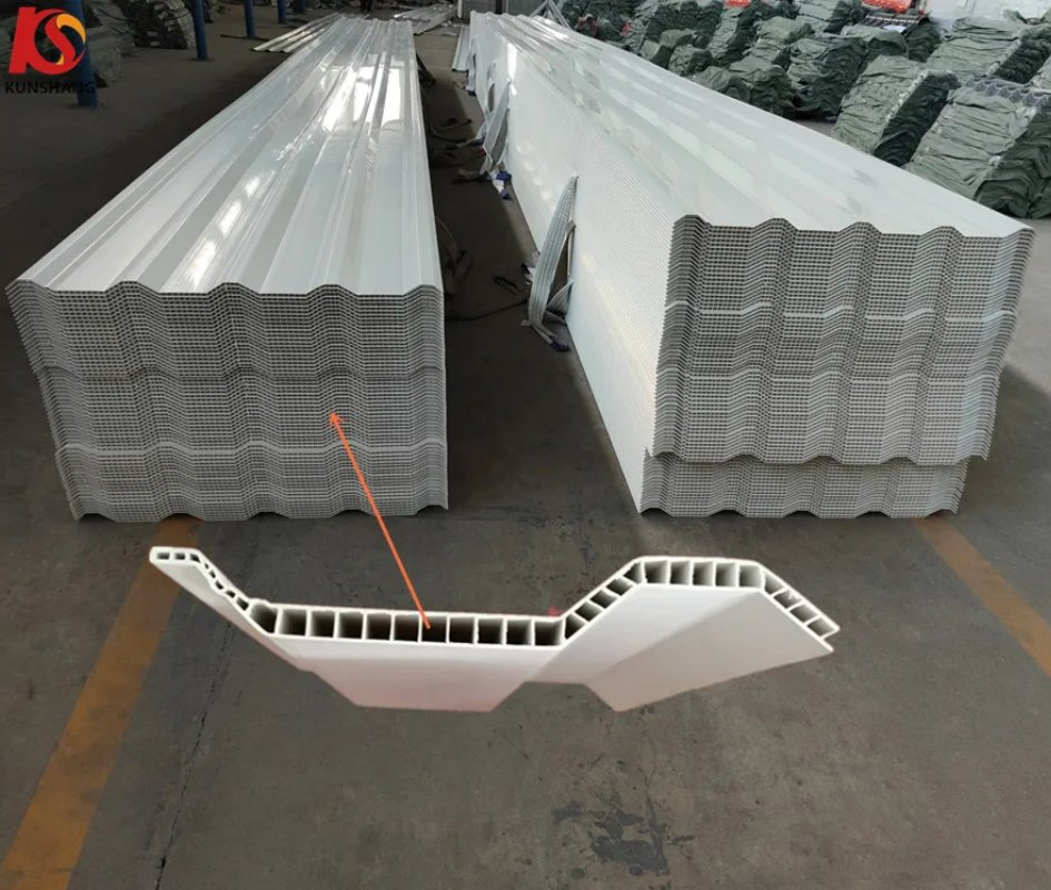 Lastra di copertura in PVC rigido alveolare a doppio strato fonoassorbente per grandi luci