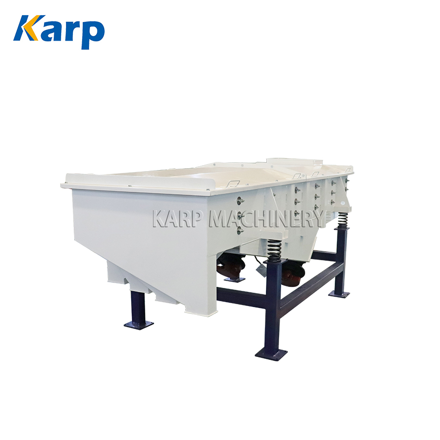 Mild Steel Linear Vibration Sieving Equipment Fertilizer Vibratory Separator Screen