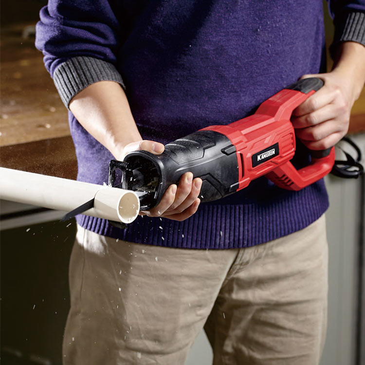 20V Cordless Reciprocating Saw Wood/Metal/PVC Cutting Electric Saw with Orbital Cutting Switch