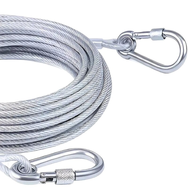 Vinyl Coated Stainless Steel Wire Rope Cable Dog Leash