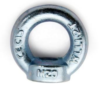 Bullone a vite per appendere in acciaio al carbonio zincato a forma di anello ovale con filettatura DIN580 DIN582
