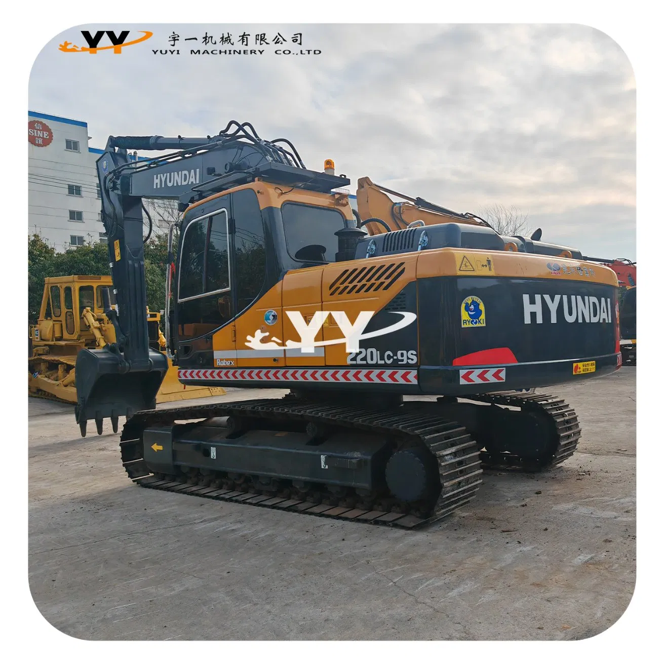 Usato Hyundai 220LC-9s Escavatore cingolato originale Corea Hyundai Macchinario escavatore