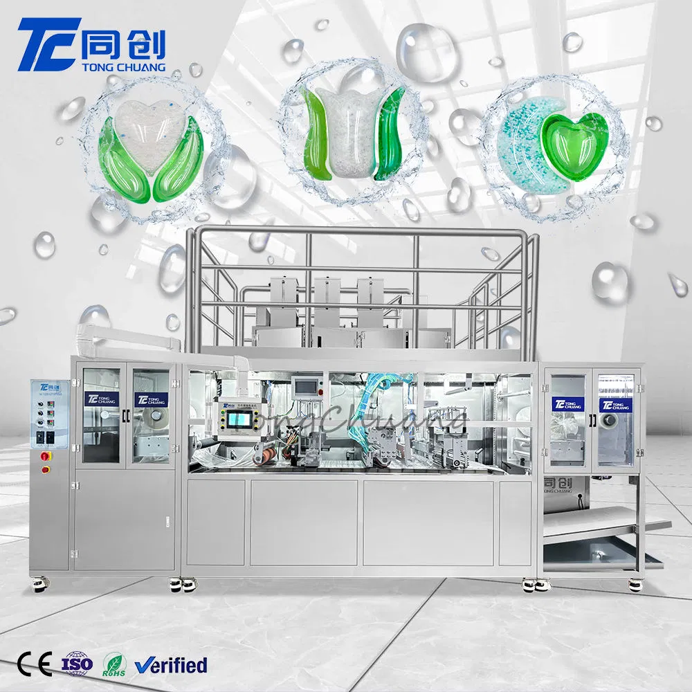 Multi Functional High-Speed Flatbed Washing and Dishwashing Pods Packaging Machine