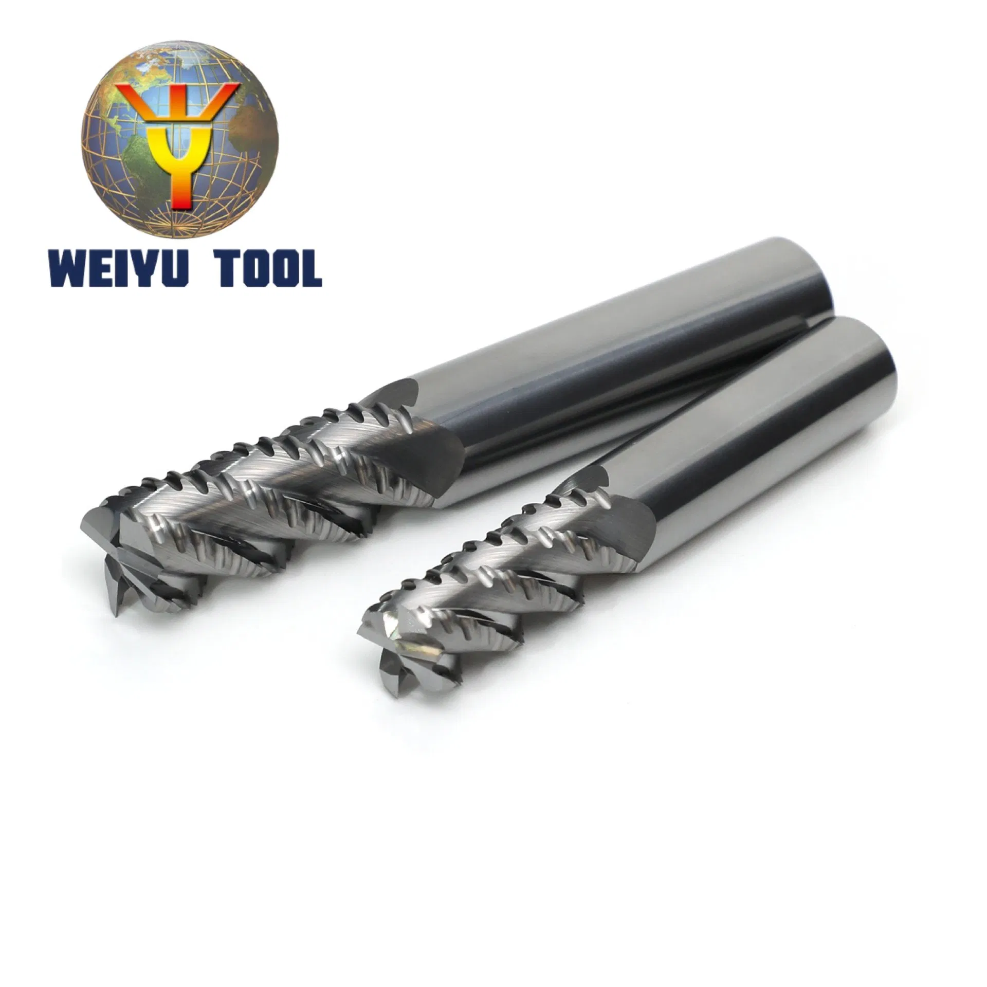 HRC 55 58 Carbide Roughing End Mills, Rough Leather Knife Tool for Steel Aluminum