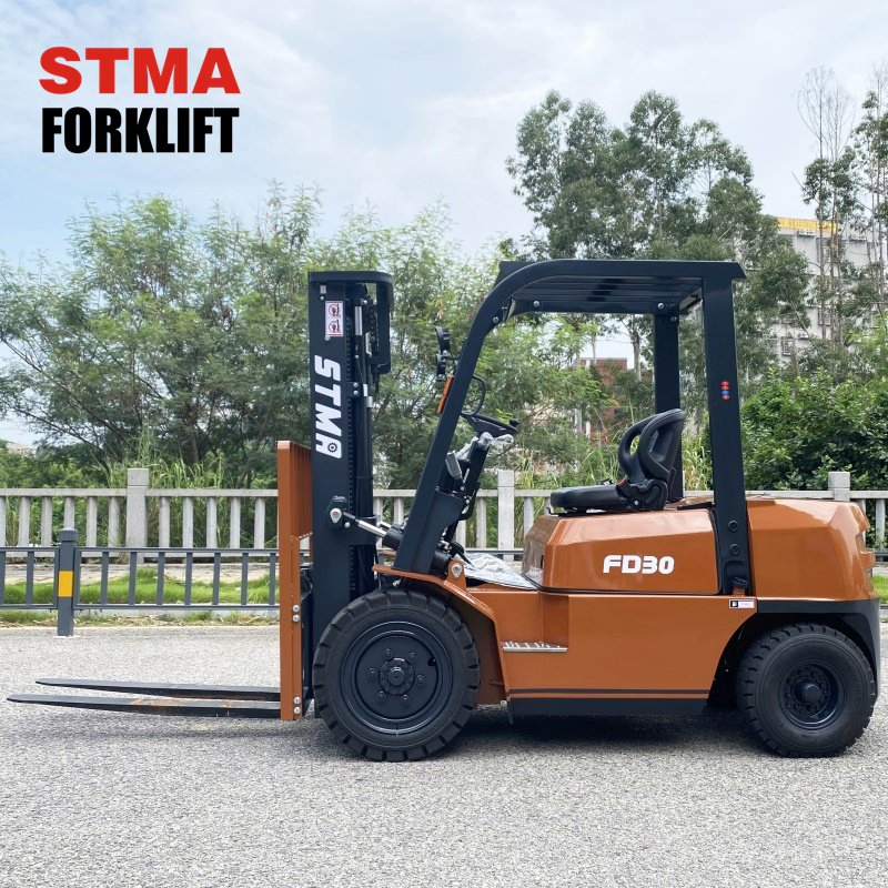 Carrello elevatore diesel STMA 3000kg 3ton con pinza per balle