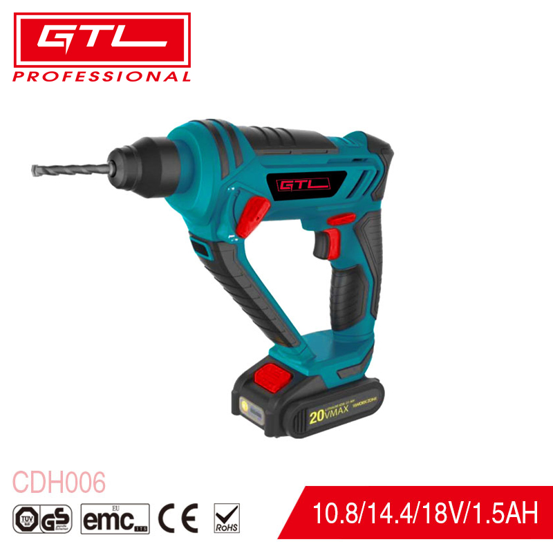 18V Akku-Bohrhammer mit LED & Batterieanzeige – Professionelles Elektrowerkzeug (CDH006)