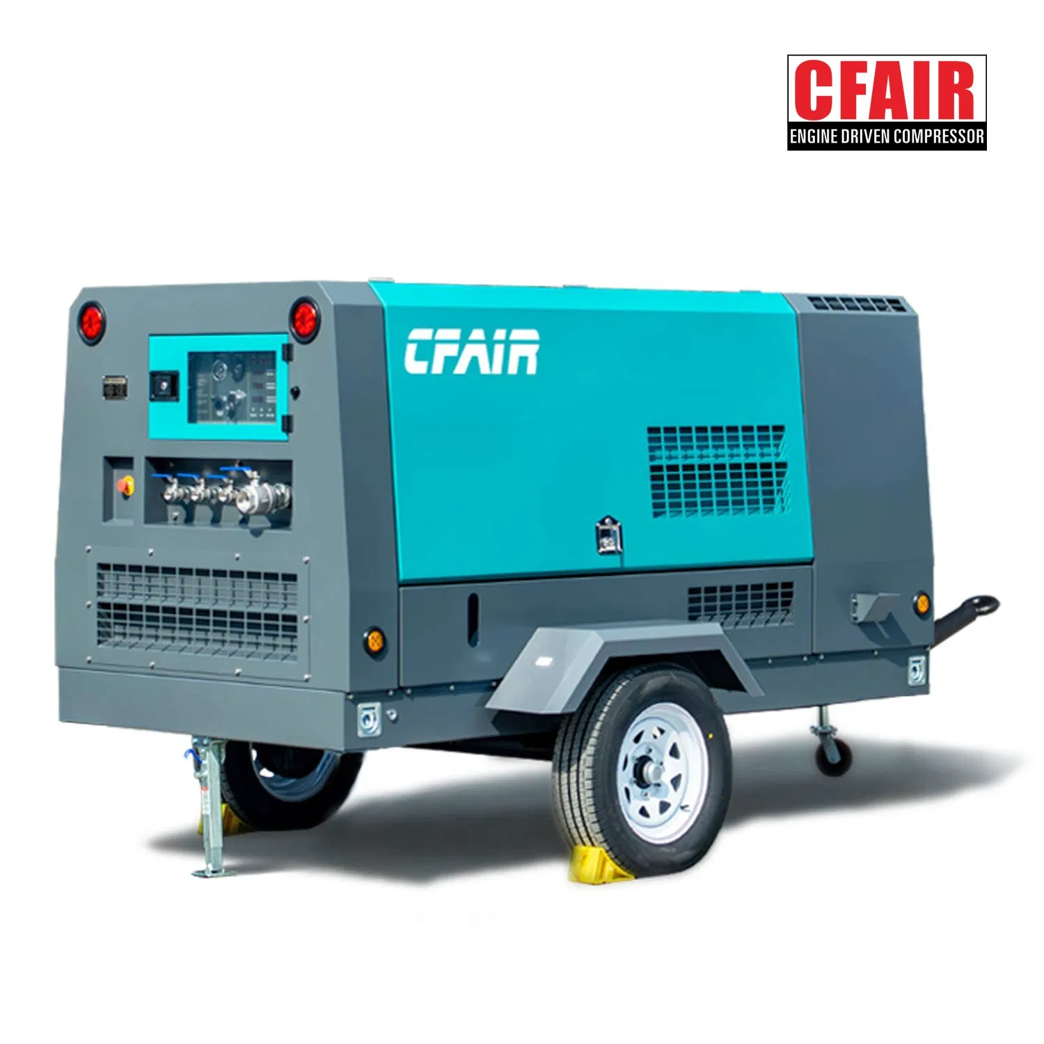375cfm 7bar Portable Diesel Engine Powered Twin-Screw Air Compressor