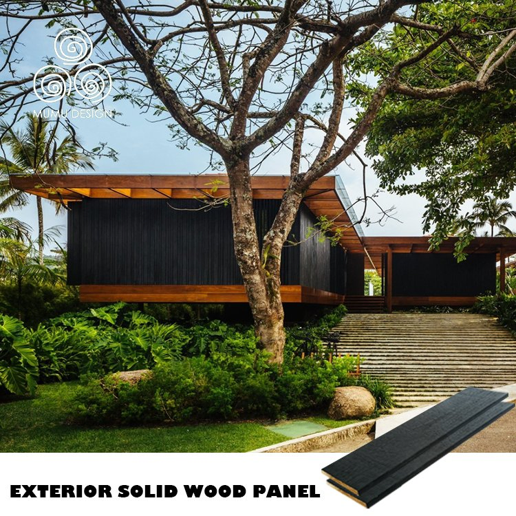 Sustainable Wood Preservation Through Ancient Charring Technique Produces Durable Outdoor Wall Panels
