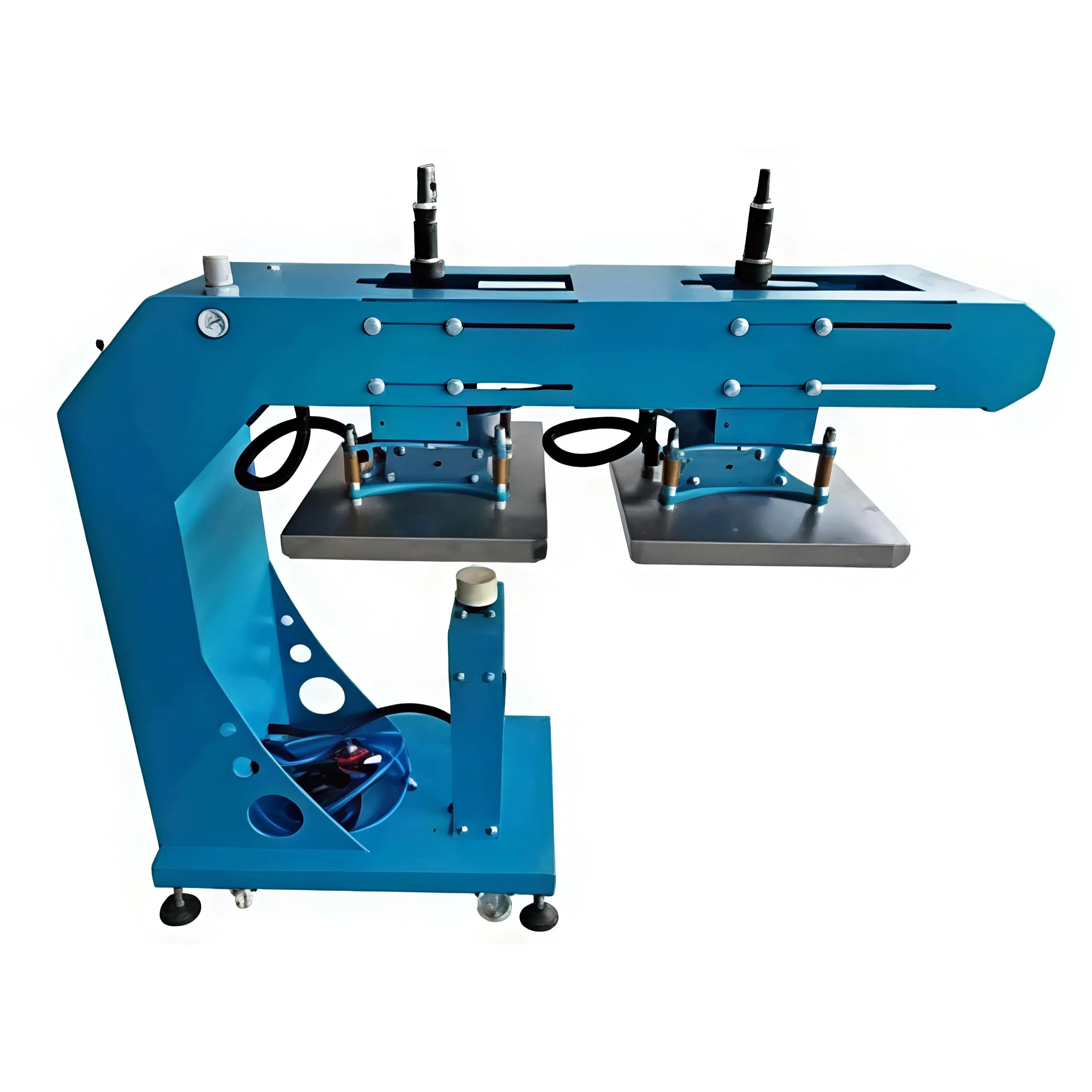Macchina termopressa blu a doppia stazione ad alta efficienza
