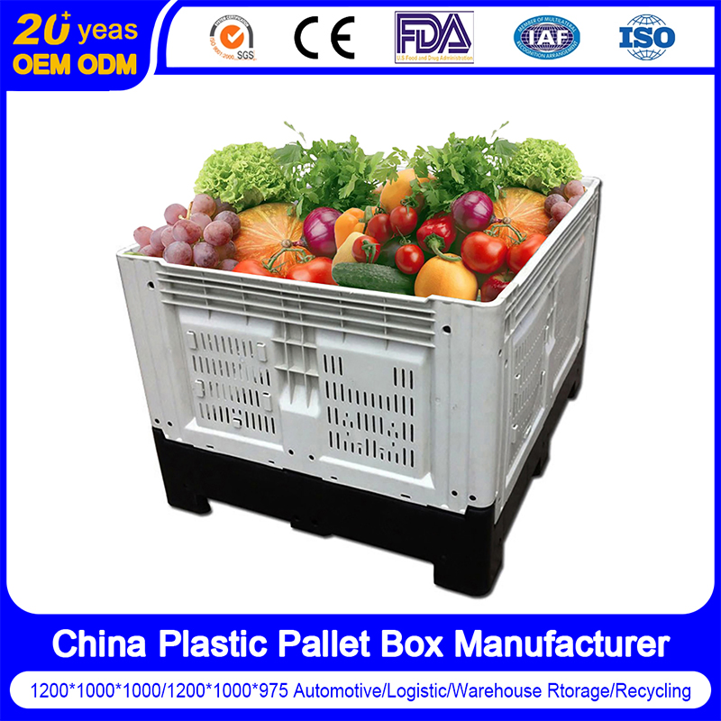 Container in plastica pieghevole grande standard australiano per la conservazione della frutta