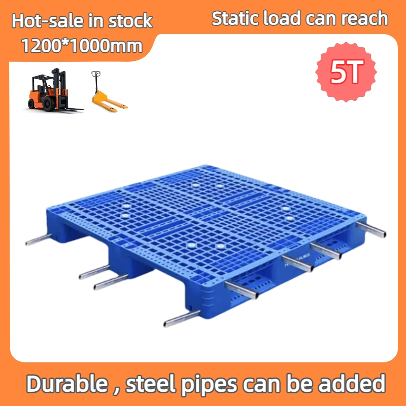 Palette en plastique HDPE 1200X1100 empilable pour la logistique, l'expédition et le transport industriels