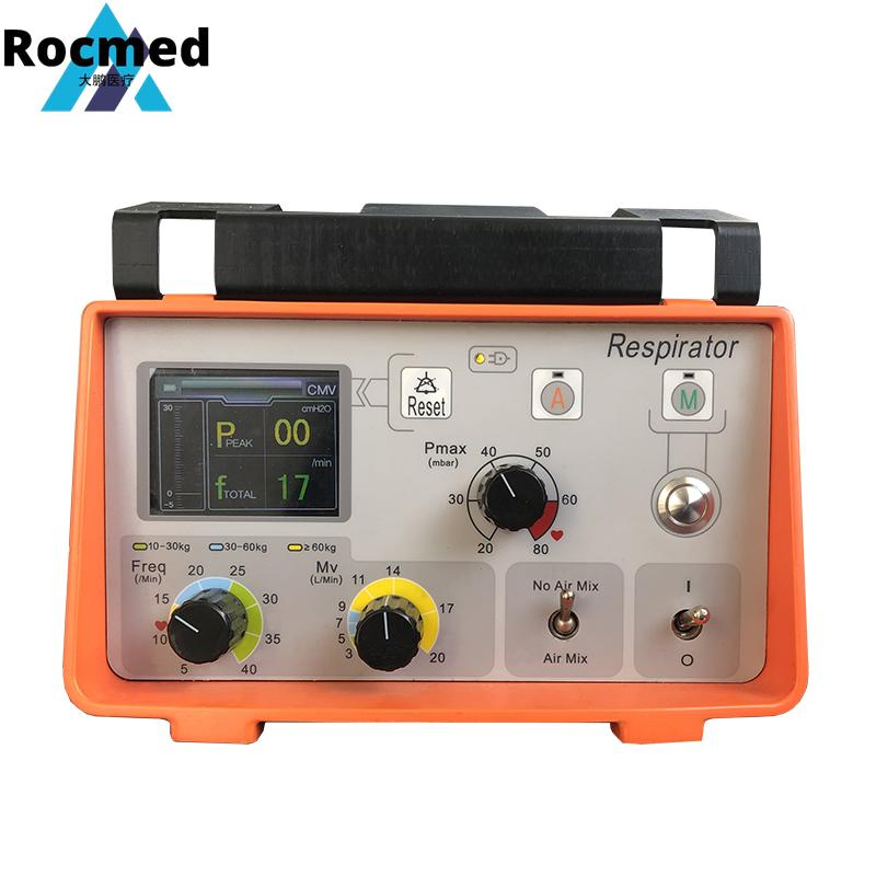 Portable Emergency Transport Ventilator Surgical Noninvasive Invasive Respirator Breathing Machine