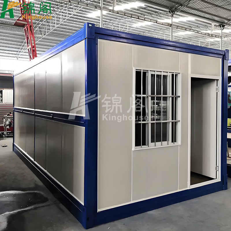Günstiges industrielles Sandwichpaneel-Stahl-Wohnzimmer-Home-Office-Außenbereich 20ft Faltcontainerhaus