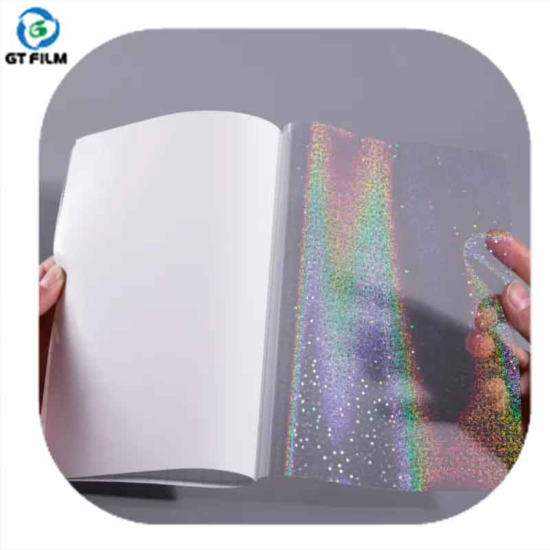 Flexography Waterproof BOPP PVC Holographic Film Overlay Cold Lamination Film