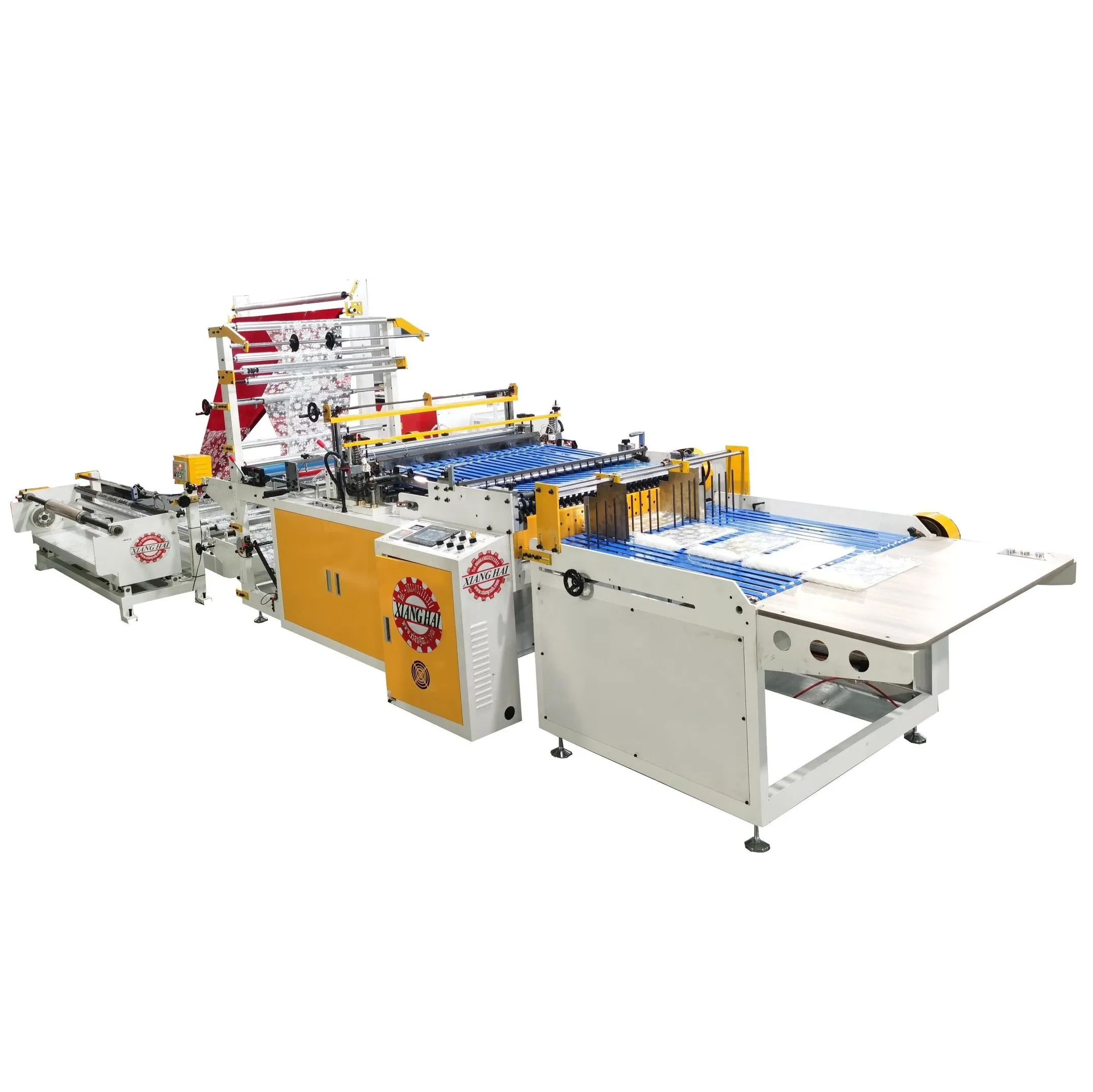 Machine automatique de fabrication de sacs à soudure latérale PP PE avec fonction de pliage de sacs