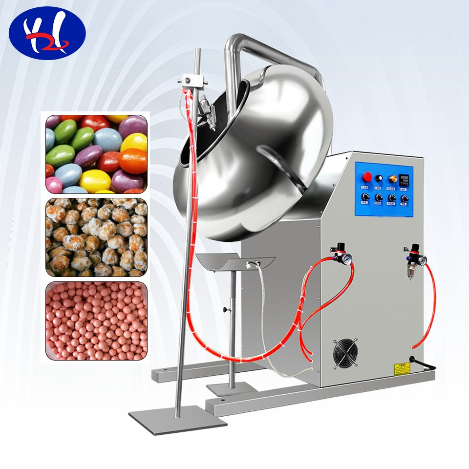 Variable Speed Pan Coater Machine for Candy and Nut Coating