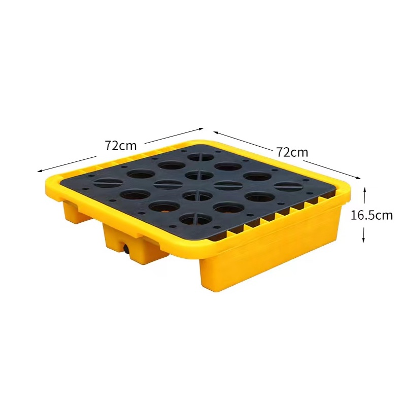1 Fusto con capacità di raccolta 8 gal/30 L, tasche per carrello elevatore, vasca di contenimento perdite in plastica HDPE per stoccaggio chimico a prova di perdita