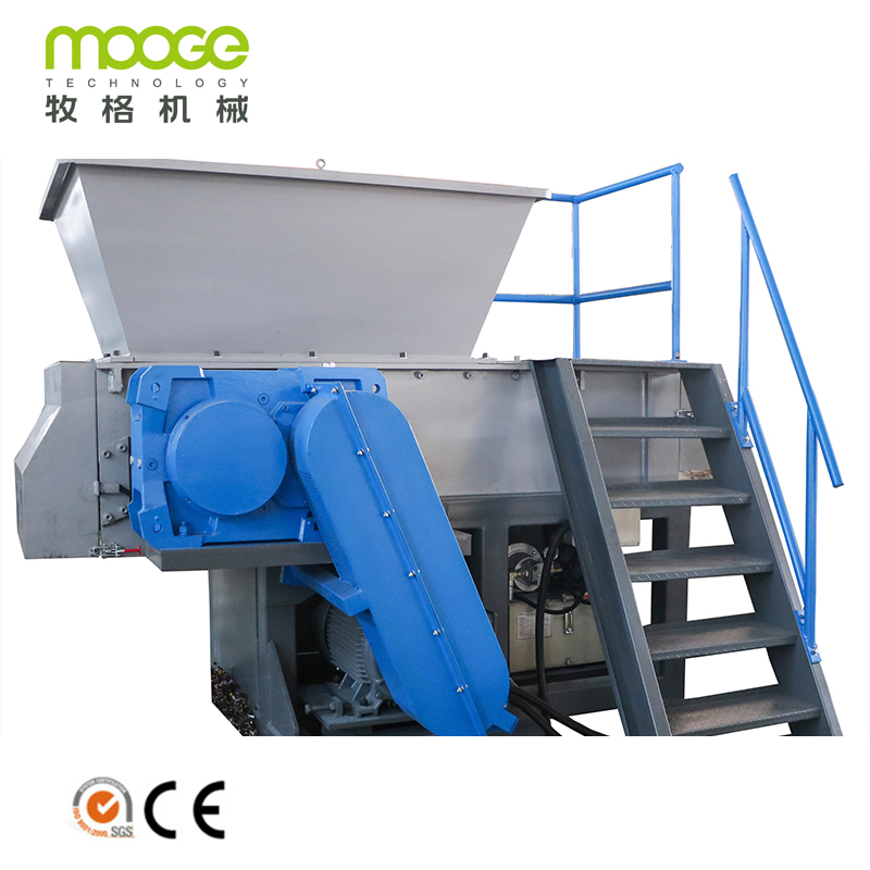 High Efficient Plastic Waste Scrap Metal Plywood Wood Pallet PP/PE/HDPE/LDPE/PVC Lump Pipe Recycling Single Shaft Shredder