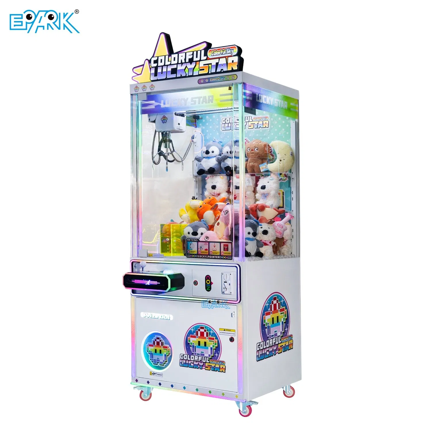 Colorata Macchina Artiglio Stella Fortunata con Design LED Luminoso e Alto Tasso di Vincita Gioco Arcade