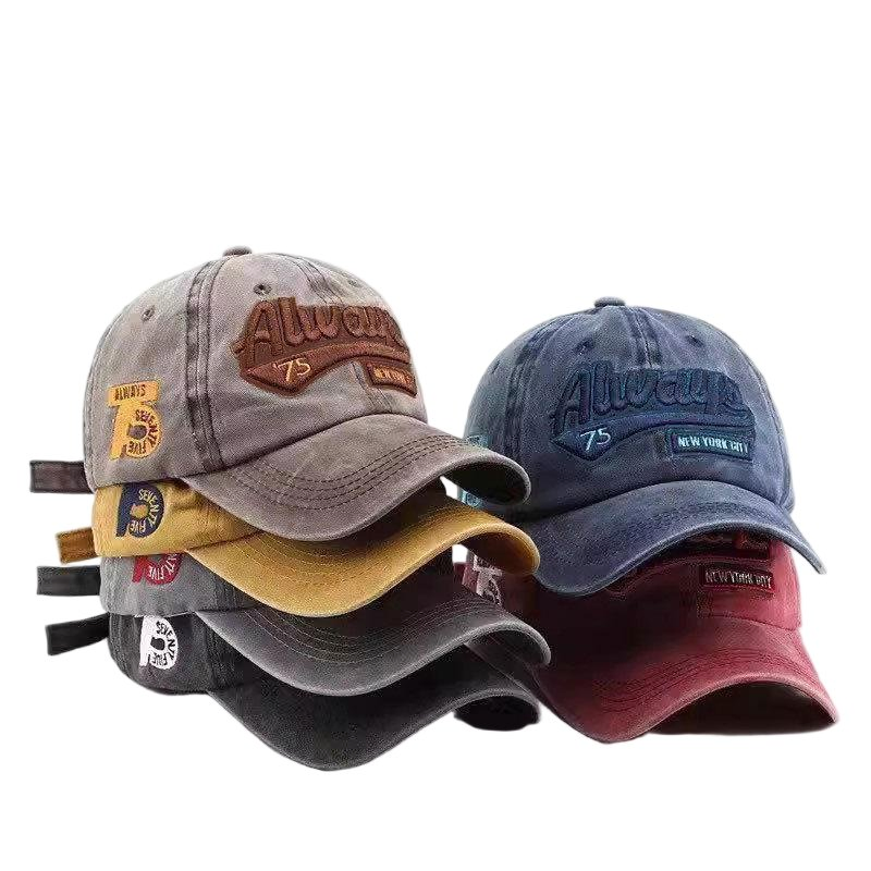 Custom Women Vintage Washed Cotton Adjustable 6 Panel Snapback Baseball Cap