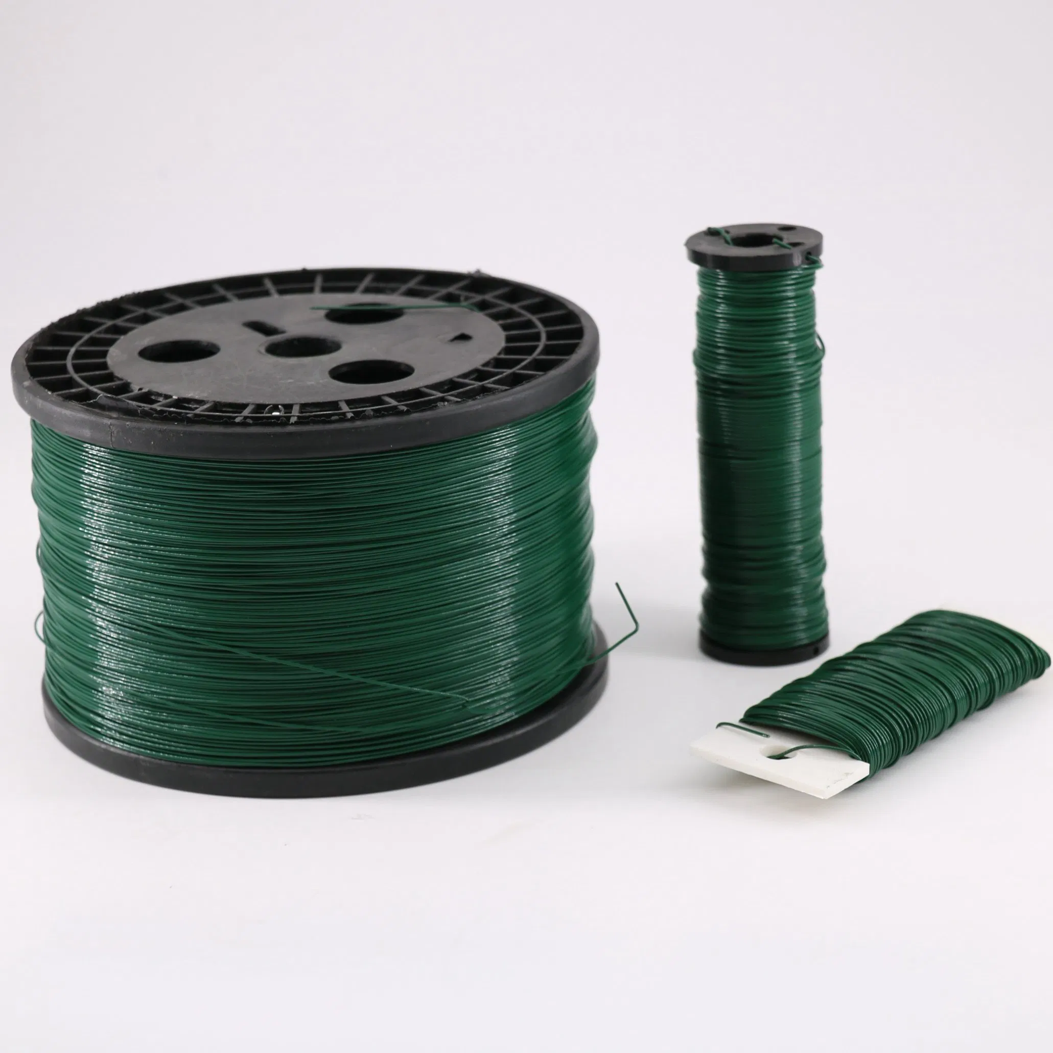 Painted Green Color Floral Wire, Colorful Stem Florist Tie Wire Craft Wire for Gardener and Florist on Spool, Stub, Paddle Wire